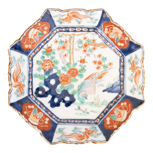 Antique 19th Century Japanese Imari Octagonal Charger Plate