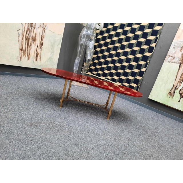 Regency Goatskin Coffee Table by Aldo Tura, 1960s For Sale - Image 6 of 13