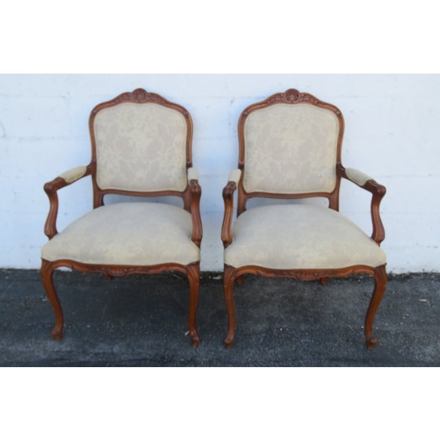 Ethan Allen French Living Bed Room Den Fireplace Side Chairs a Pair 6261 For Sale - Image 13 of 18