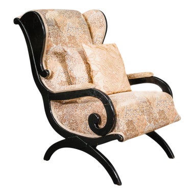 Biedermeier Wing Lounge Chair For Sale