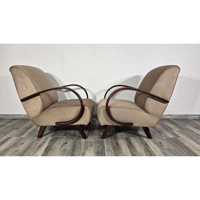 Set of Armchairs by Jindrich Halabala, 1940s For Sale - Image 6 of 11