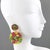 Plastic Multicolor Red, Yellow and Green Lucite Disk Dangling Clip-on Earrings For Sale - Image 7 of 8
