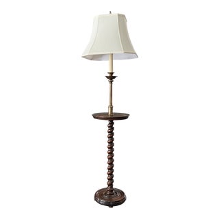 Vintage English Barley Teist Table Floor Lamp For Sale