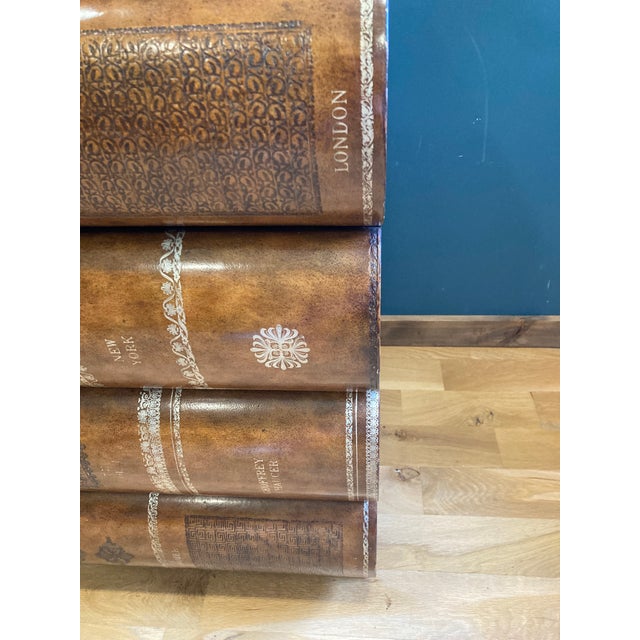 Maitland - Smith Maitland-Smith Stacked Books 4-Drawer Chest of Drawers For Sale - Image 4 of 12