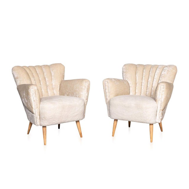 Set of 20th Century Boudoir Shell-Back Chairs, 1950s For Sale - Image 14 of 14