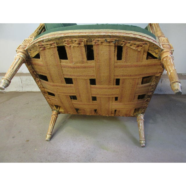 19th Century Antique French Louis XVI Bergere Chair For Sale - Image 12 of 12