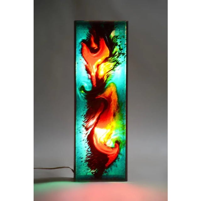 Absolutely unique item Very well preserved condition The front part of this lamp is created by a special technique of...