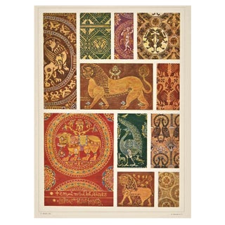 Andrea Mestica, Decorative Motifs: Byzantine Styles, Chromolithograph For Sale