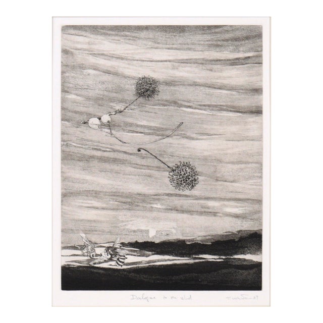 "Dialogue to the Wind" - Intaglio Print by Tomoya Uchida For Sale