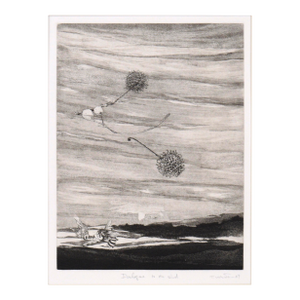 "Dialogue to the Wind" - Intaglio Print by Tomoya Uchida