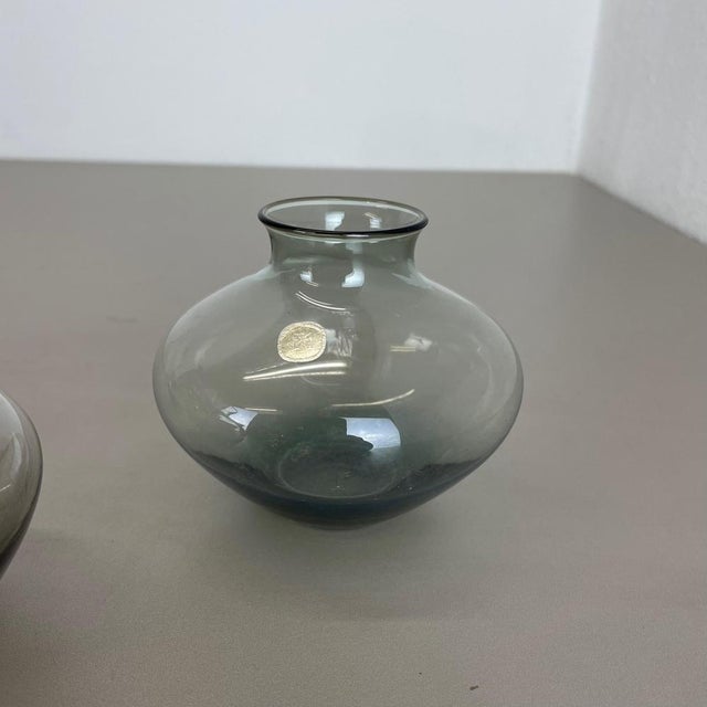 Blue & Green Tone Heart Vases by Wilhelm Wagenfeld for WMF, 1960s, Set of 3 For Sale - Image 11 of 18