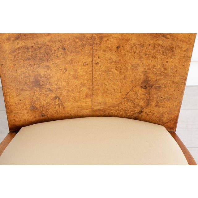 Art Deco British Burr Walnut Dining Table & Chairs, 1930s For Sale - Image 14 of 17