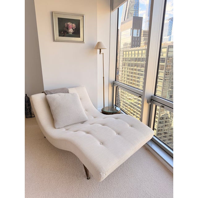Mid-century modern chaise lounge , there’s some cat damage on the corner which has been sewed