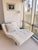 Mid-century modern chaise lounge , there’s some cat damage on the corner which has been sewed