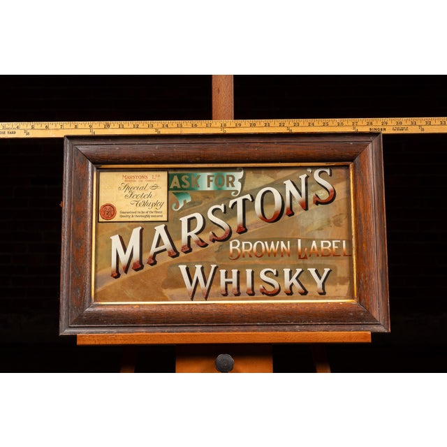 Early 20th Century Marston's Brown Label Whisky Framed Rog Sign For Sale - Image 9 of 9