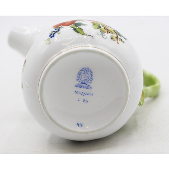 White Vintage Herend Printemps Pattern Porcelain Cream Jug For Sale - Image 8 of 11