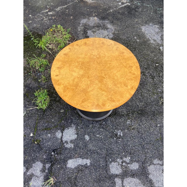 Mid 20th Century Mid-Century Modern Round Olive Burl Center Table For Sale - Image 5 of 9