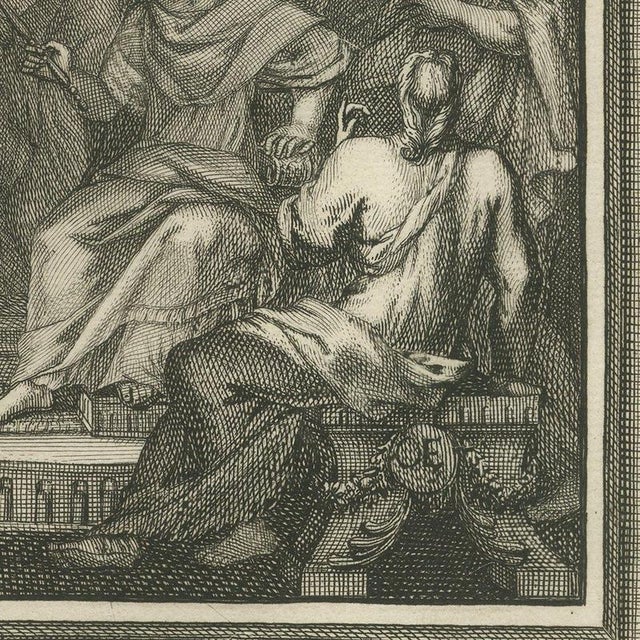 Pieter Mortier, David Dances Before the Ark and Hanun Shames David's Envoys, 1700, Engraving For Sale - Image 4 of 12