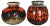 Fat Lava Multi-Color Pottery Vases from Scheurich, Germany, 1970s, Set of 2 For Sale