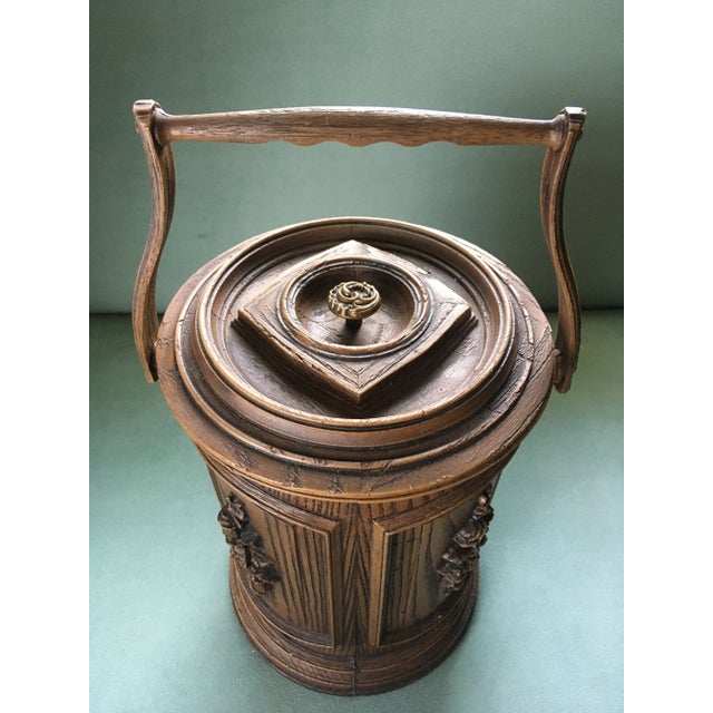 Mid 20th Century Faux Wood Ice Bucket For Sale - Image 10 of 13