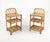 Midecentury beautiful pair of bedside table nightstands in bamboo and rattan with bottom shelfs . Made in Italy in the...