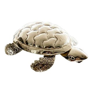 1970s Silver Bottle Opener in Shape of a Turtle-Famed Silversmith Emilia Castillo For Sale