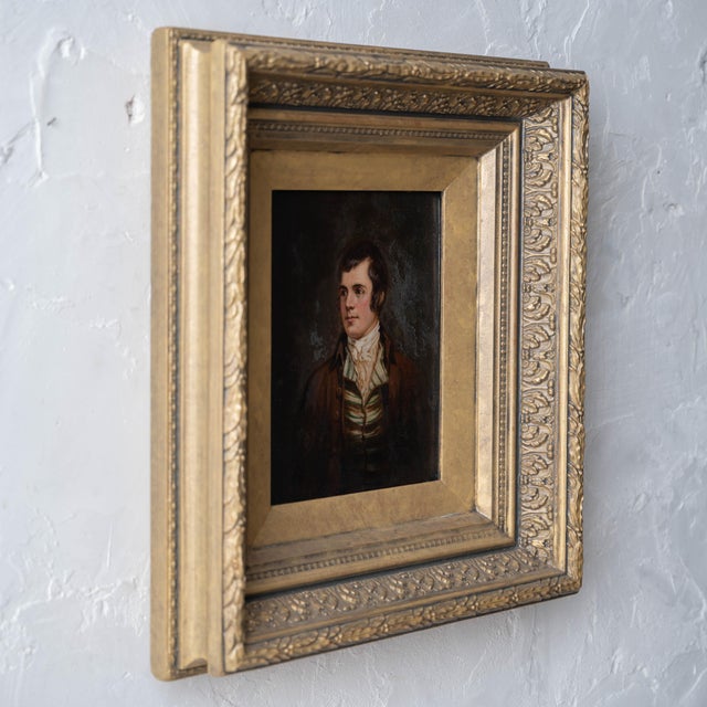 Early 19th Century Robert Burns Portrait, Reverse Glass Painting, c.1830 For Sale - Image 5 of 7