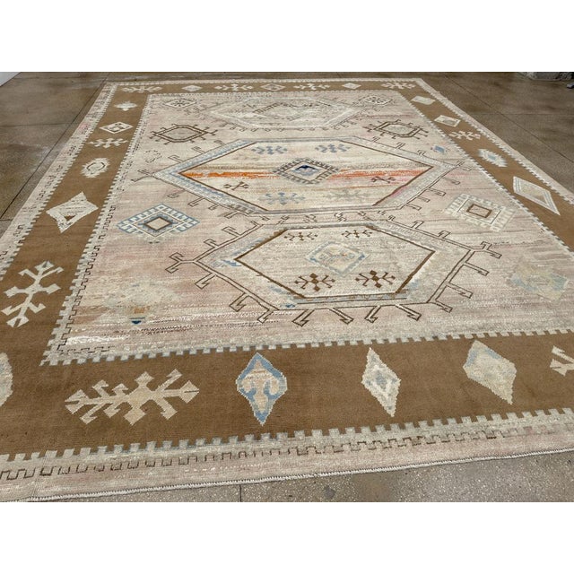 Brown Galerie Shabab Collection Mid-20th Century Turkish Anatolian Large Carpet For Sale - Image 8 of 10