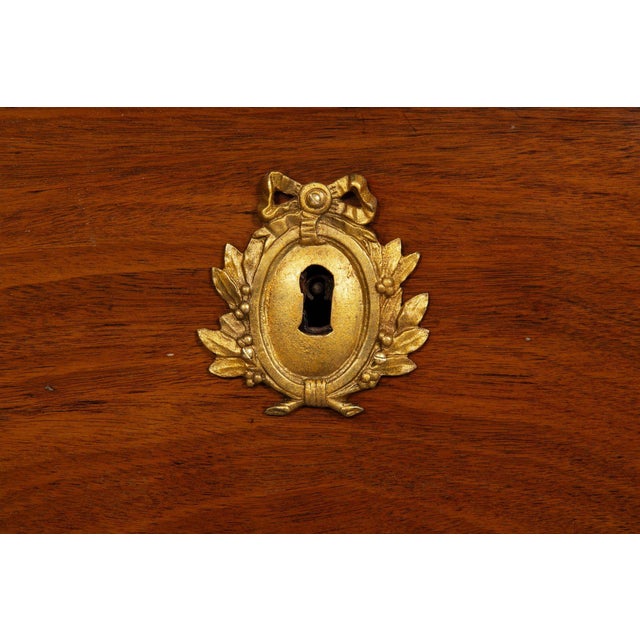 French Louis XVI Period Mahogany Commode, Stamped by J. Canabas Ca. 1775 For Sale - Image 16 of 18