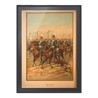 Vintage Saxon Horse Guards (Sächsische Garde-Reiter) Military Art Reproduction Print For Sale