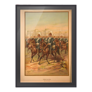 Vintage Saxon Horse Guards (Sächsische Garde-Reiter) Military Art Reproduction Print