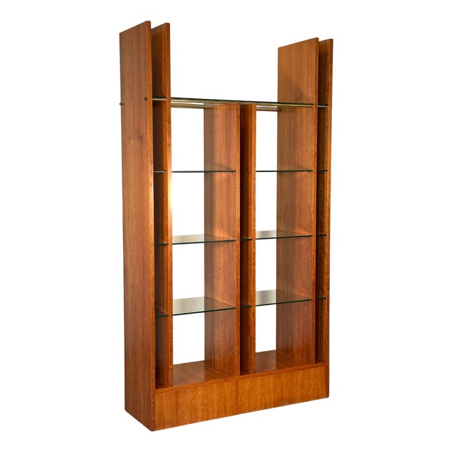 Cherrywood Display Case on Wheels, 1990s For Sale