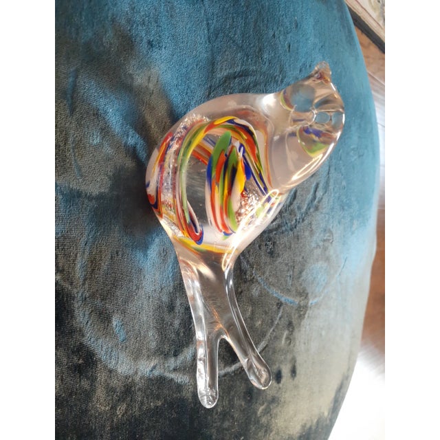 Italian 1990s Arte De Murano Italy Multicolor Bird Figurine For Sale - Image 3 of 6