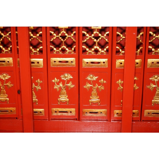 Chinese Cabinet Red Pagoda Top, 1930s For Sale - Image 9 of 18