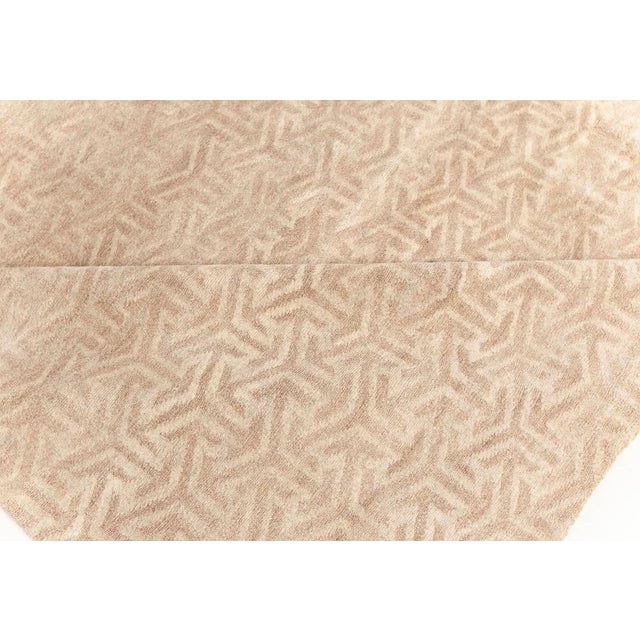 Contemporary Terra Beige rug in natural wool by Doris Leslie Blau. Size: 12'0" × 15'9" (365 × 480 cm). Showcasing a fusion...