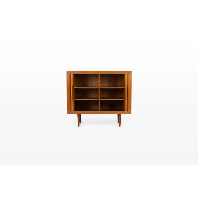 Mid-Century Modern Danish Teak Sideboard with Tambour Doors, 1960s For Sale - Image 3 of 9