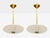 Carl Fagerlund, Swedish Mid-Century Modern, Brass, Glass, Pendant Lights, Sweden, 1940s Pair of 'UFO' pendant lights...