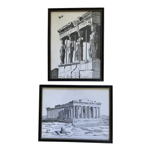 Vintage Architectural Etching of Roman Ruins by Vanderkloot Set of 2