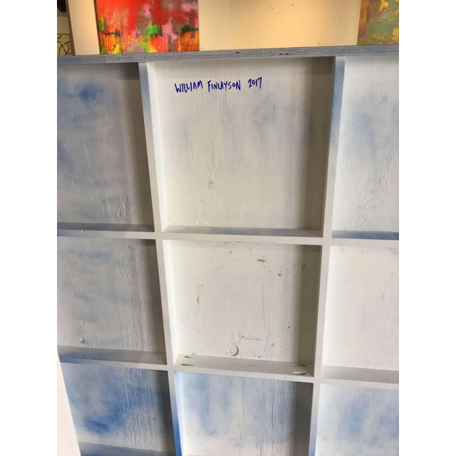 William Finlayson Jr. Acrylic on Reclaimed Wood Titled: Filling the Void Blue, 2017 For Sale In West Palm - Image 6 of 10