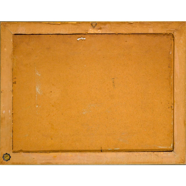 1950s Italian Signed Landscape Painting For Sale - Image 9 of 12