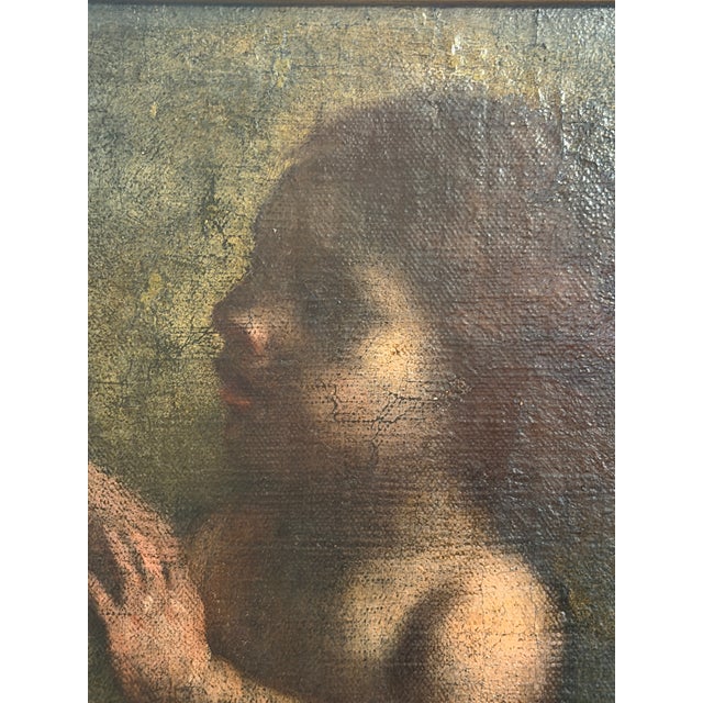 Cherub, Late 17th Century, Oil Painting, Framed, in Very Good conditions. Designed before 1890