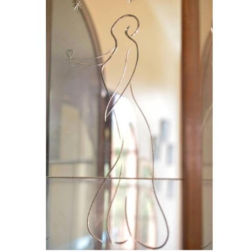 Art Deco Bar with Engraved Bevel Mirror, 1946 For Sale - Image 6 of 10