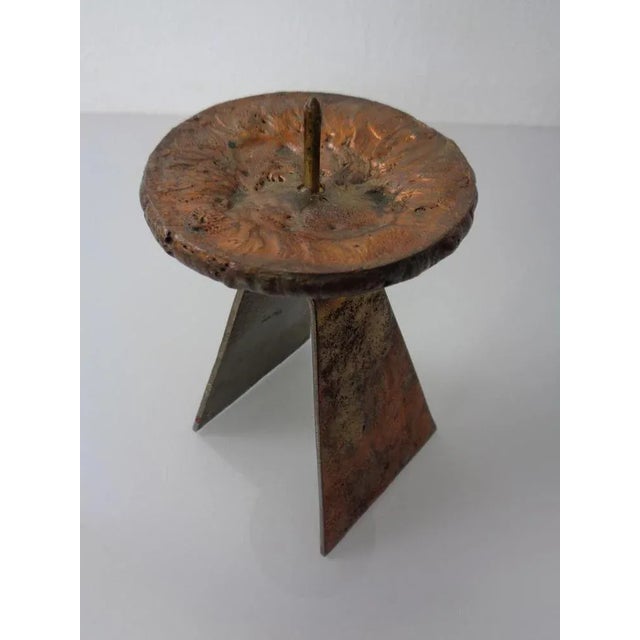 Germn Brutalist Copper and Brass Candleholder, 1960s For Sale - Image 6 of 18