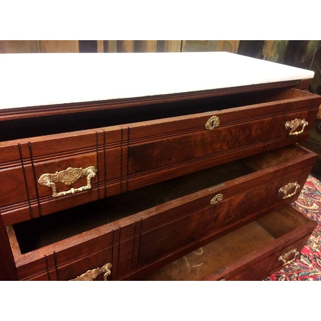 Late 19th Century Antique Marble Top Dresser, Victorian Dresser For Sale - Image 5 of 10