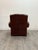 Brown Leather Chair With Matching Ottoman For Sale - Image 8 of 11