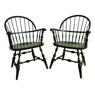 Nichols & Stone Bow Back Windsor Chairs - A Pair For Sale