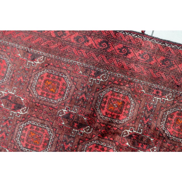 1950s, Vintage Afghan Baluch Runner Rug 3.5' X 6.11' For Sale In New York - Image 6 of 10