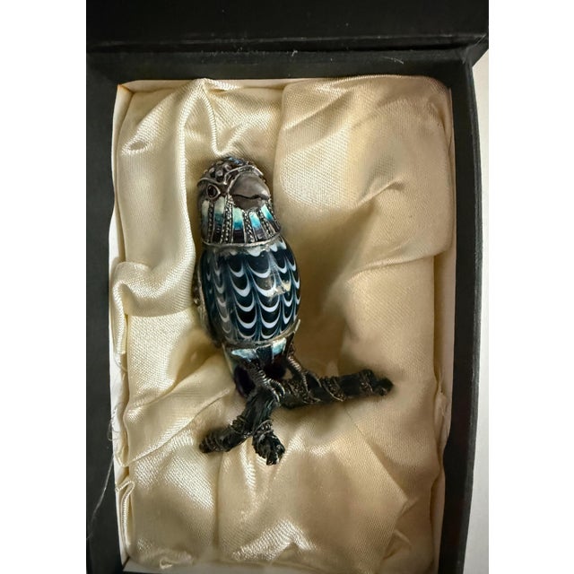 2006 Fitz and Floyd Guild Collection Jeweled Blue Hawk Figurine With Box For Sale In Portland, ME - Image 6 of 13