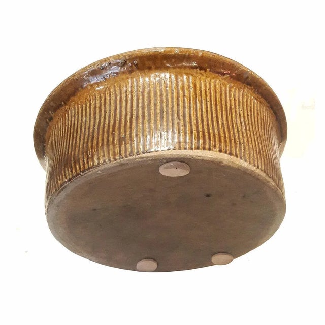 Tall Ceramic Bowl From Indonesia, Mid-20th Century For Sale In New York - Image 6 of 8