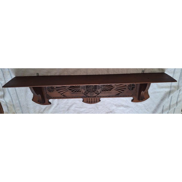 Antique Wall Console in Hand-Carved Linden Wood, 1900s For Sale - Image 4 of 7